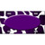 Purple White Oval Giraffe Oil Rubbed Metal Novelty License Plate