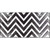 Black White Chevron Oil Rubbed Metal Novelty License Plate