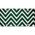 Green White Chevron Oil Rubbed Metal Novelty License Plate