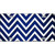 Blue White Chevron Oil Rubbed Metal Novelty License Plate