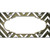 Gold White Chevron Scallop Oil Rubbed Metal Novelty License Plate