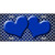 Blue White Quatrefoil Hearts Oil Rubbed Metal Novelty License Plate