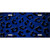 Blue Black Cheetah Oil Rubbed Metal Novelty License Plate