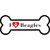 I Love Beagles Novelty Metal Bone Magnet B-154