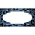 Light Blue Black Cheetah Scallop Oil Rubbed Metal Novelty License Plate
