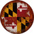 Maryland Rusty Stamped Novelty Metal Circular Sign C-1185