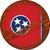 Tennessee Rusty Stamped Novelty Metal Circular Sign C-1207