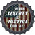 With Liberty and Justice Novelty Metal Bottle Cap Sign BC-1158