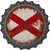 Alabama Rusty Stamped Novelty Metal Bottle Cap Sign BC-1166