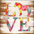 Love Colorful Horse Novelty Metal Square Sign