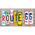 Route 66 License Plate Art Wood Metal Novelty License Plate
