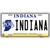 Indiana Novelty Metal License Plate