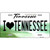 I Love Tennessee Novelty Metal License Plate