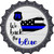 Pennsylvania Back The Blue Novelty Metal Bottle Cap Sign BC-1267