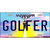 Golfer Mississippi Novelty Metal License Plate