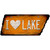 I Love Lake Novelty Rusty Effect Metal Tennessee License Plate Tag TN-174