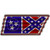Tennessee Confederate Flag Novelty Corrugated Effect Metal Tennessee License Plate Tag TN-282