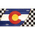 Colorado Racing Flag Novelty Metal License Plate Tag