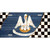 Louisiana Racing Flag Novelty Metal License Plate Tag