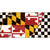 Maryland Racing Flag Novelty Metal License Plate Tag
