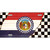 Missouri Racing Flag Novelty Metal License Plate Tag