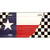 Texas Racing Flag Novelty Metal License Plate Tag