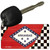 Arkansas Racing Flag Novelty Metal Key Chain KC-13689