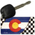 Colorado Racing Flag Novelty Metal Key Chain KC-13691