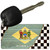 Delaware Racing Flag Novelty Metal Key Chain KC-13693