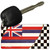Hawaii Racing Flag Novelty Metal Key Chain KC-13696