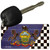 Pennsylvania Racing Flag Novelty Metal Key Chain KC-13723