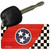 Tennessee Racing Flag Novelty Metal Key Chain KC-13727