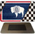 Wyoming Racing Flag Novelty Metal Magnet M-13735
