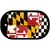 Maryland Racing Flag Novelty Metal Dog Tag Necklace DT-13705
