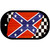 Confederate Racing Flag Novelty Metal Dog Tag Necklace DT-13736