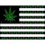 American Flag Weed Novelty Metal Parking Sign