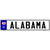 Alabama Novelty Metal European License Plate