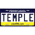 Temple Pennsylvania State Novelty Metal License Plate