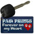 Paw Prints On My Heart Novelty Metal Key Chain Tag KC-13770