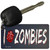 I Love Zombies Novelty Metal Key Chain Tag KC-13777