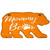 Mommy Paw Orange Novelty Metal Bear Tag BR-024