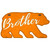 Brother Orange Novelty Metal Bear Tag BR-034