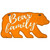 Bear Family Orange Novelty Metal Bear Tag BR-045