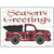 Seasons Greetings Truck Novelty Metal Parking Sign