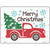 Merry Christmas Truck Novelty Metal Parking Sign