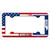 Wyoming|American Flag Novelty Metal License Plate Frame LPF-489