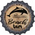 Beach Bum Dolphin Novelty Metal Bottle Cap Sign