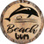 Beach Bum Dolphin Novelty Metal Circular Sign