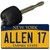 Allen 17 New York Novelty Metal Key Chain