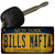Bills Mafia New York Yellow Rusty Novelty Metal Key Chain